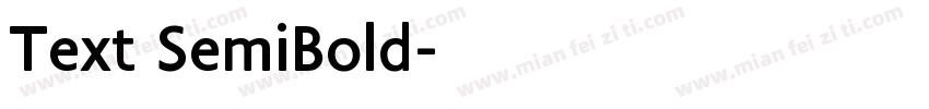 Text SemiBold字体转换